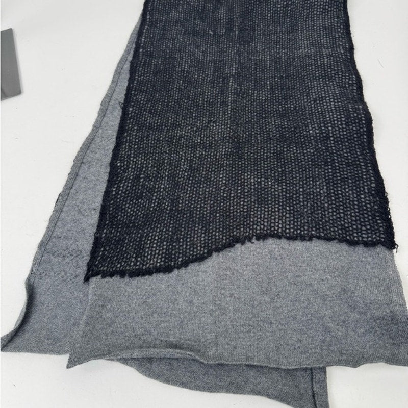 Bottega Veneta Rare grey scarf w/ black mesh type overlay, over surface