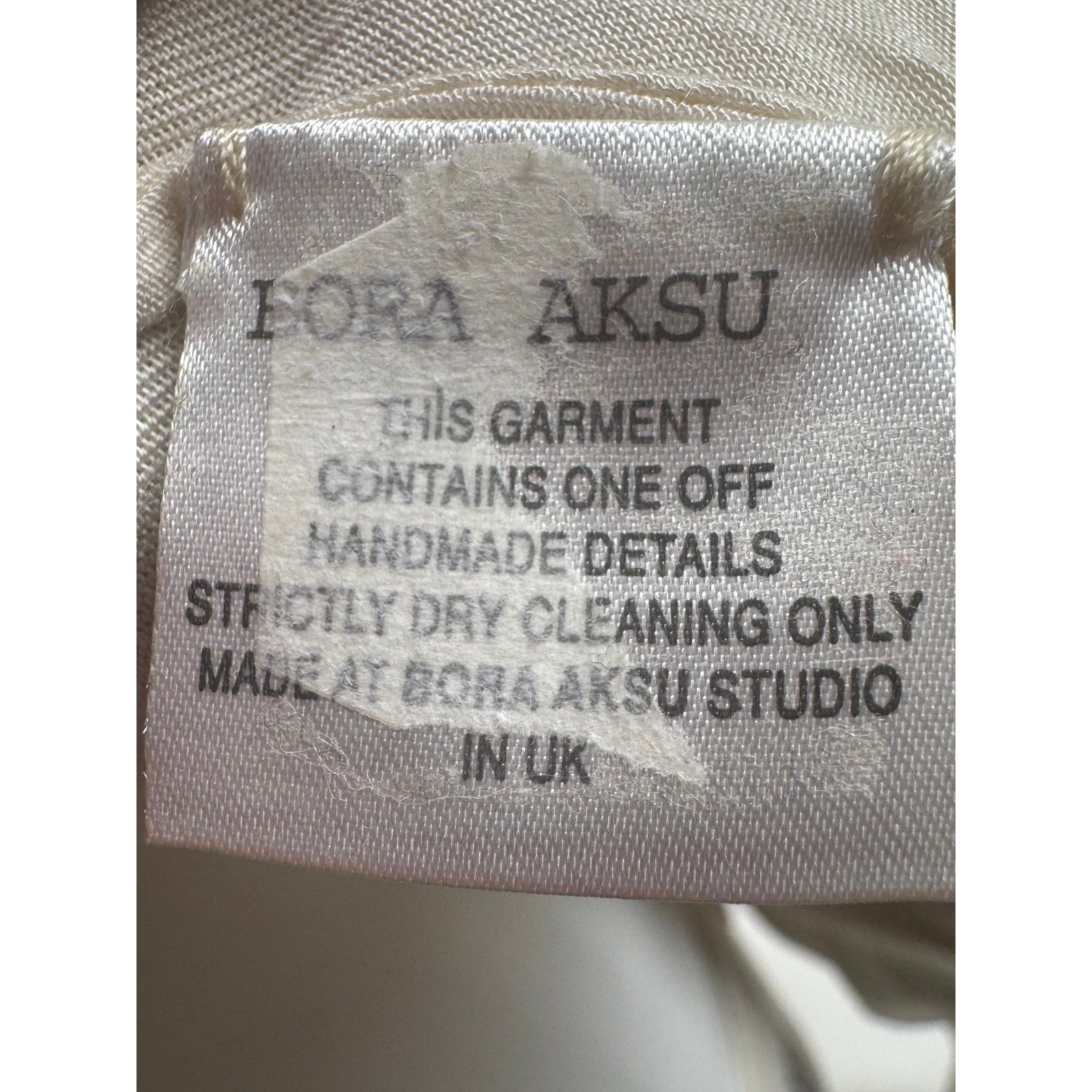 Bora Aksu Cream Ruffle Cotton Long Sleeve Button Front Blouse Size 10