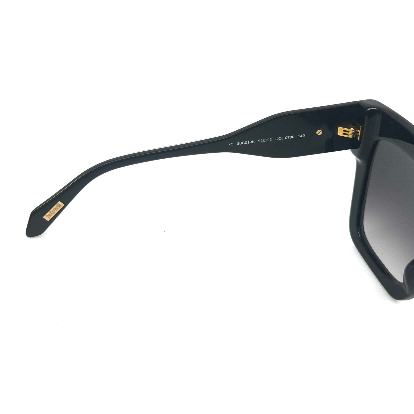 Just Cavalli NWOT Logo Plaque Reptile Arm SJC019K Oversized Limo Tint Sunglasses