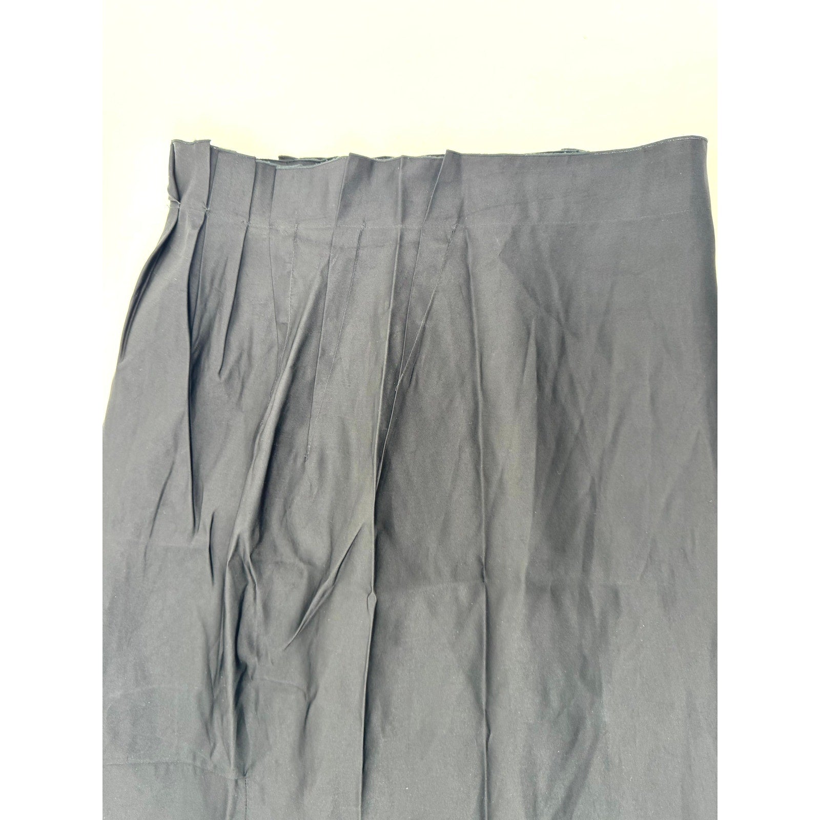 Lanvin Paris 100% Silk Architectural Paperbag Waist Midi Skirt Size FR 38