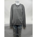 Mens Maison Margiela Wool Blend Leather Elbow Patch Crew Neck Sweatshirt Size 50