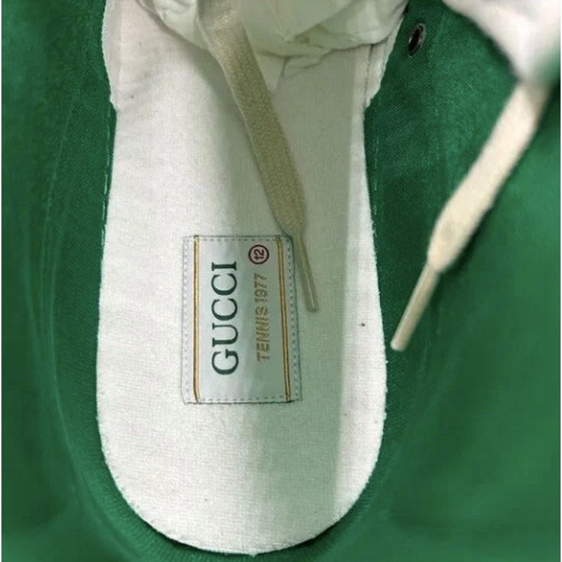 Men's Gucci 1977 tennis high top sneakers size 12 made in Italy