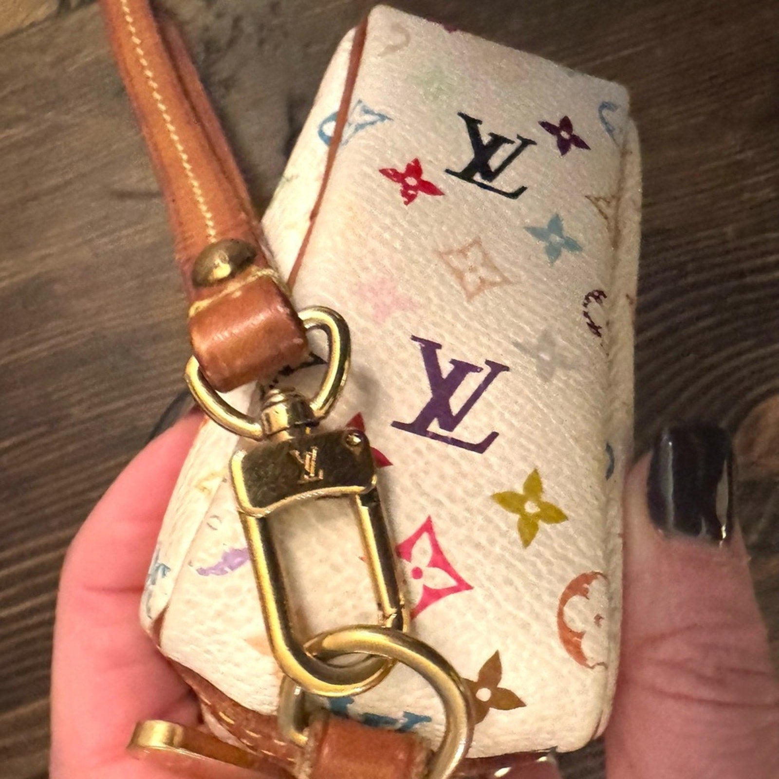 Louis Vuitton Takashi Murakami Monogram Multicolore Trousse Wapity Clutc…