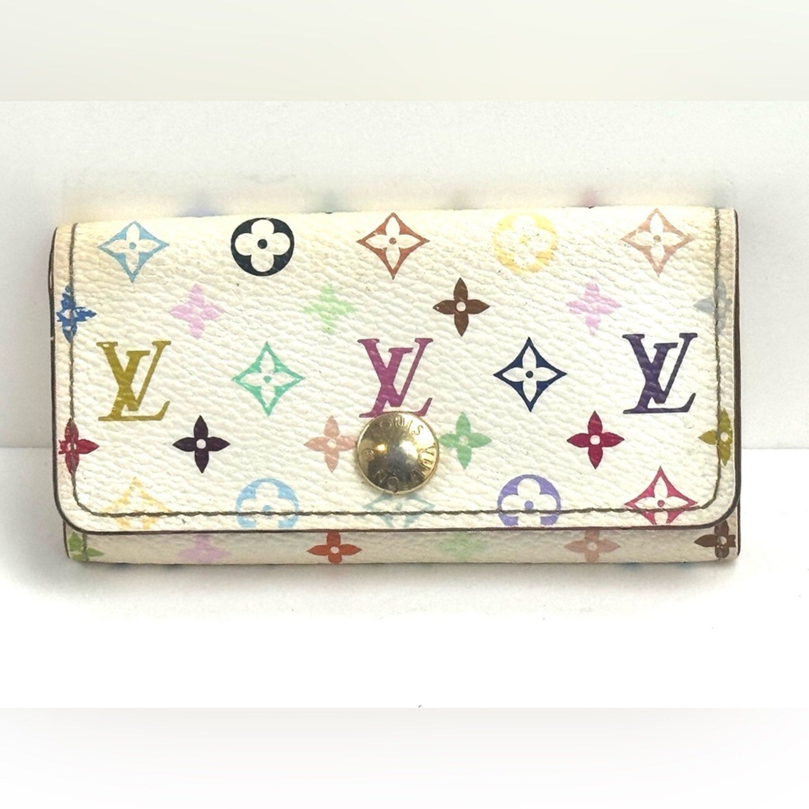 Women, Louis Vuitton Takashi, Murakami monogram
Key case w/snap closure/vintage