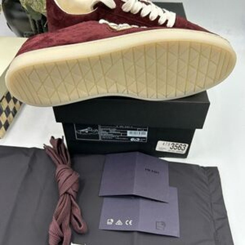 Men's Prada triangle logo suede sneakers size 8.5 US made in Italy
