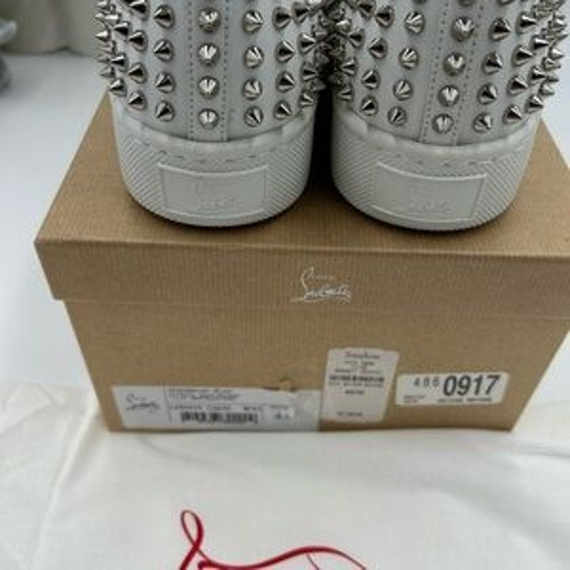 Men's Christian Louboutin spike boat slip on sneaker size 43 made in Italy