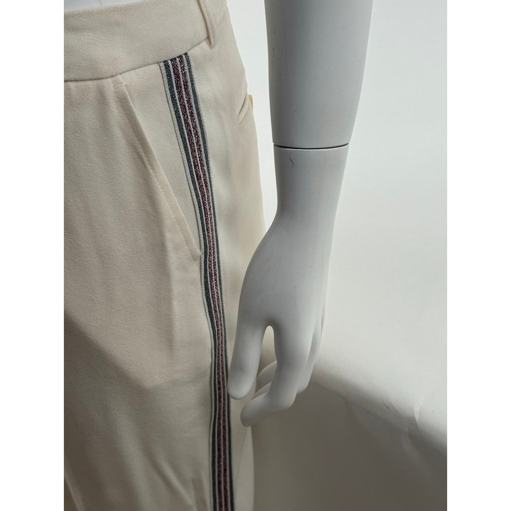 IRO NWT Women’s Ecru Jaxon Side Detail Trousers Size 1