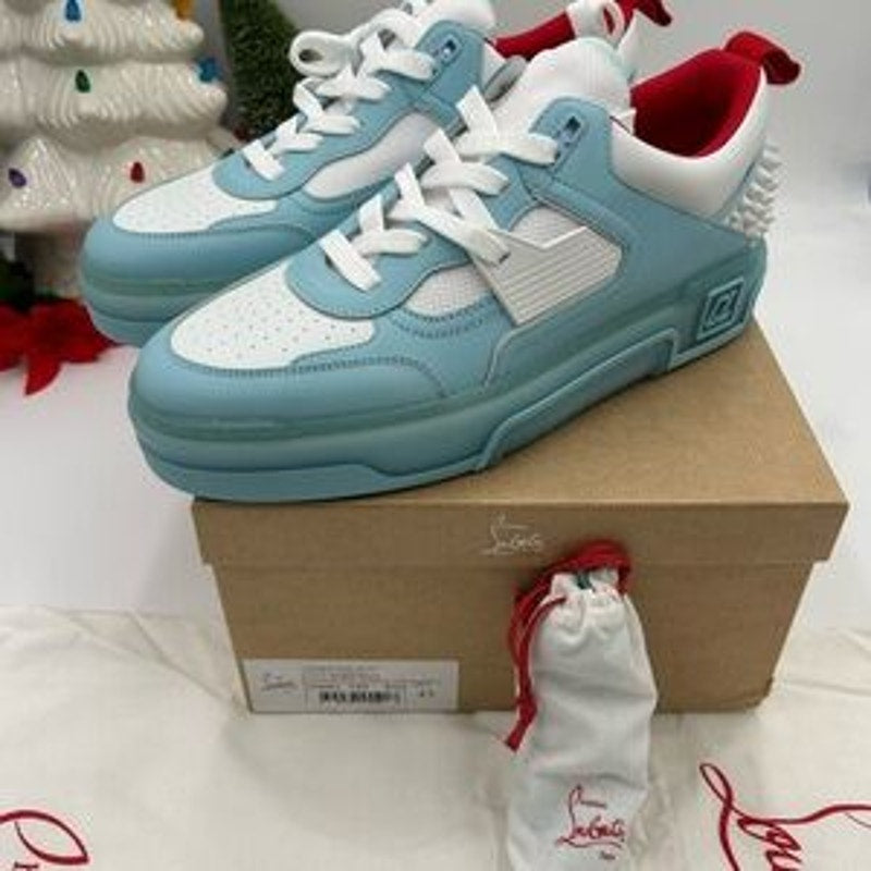 Christian Louboutin Mens Astroloubi low top leather trimmed sneakers size 43