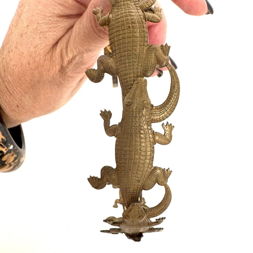 Eugenia Kim RARE HAND CAST bronze alligator headband bought at Henri Bendel, NYC