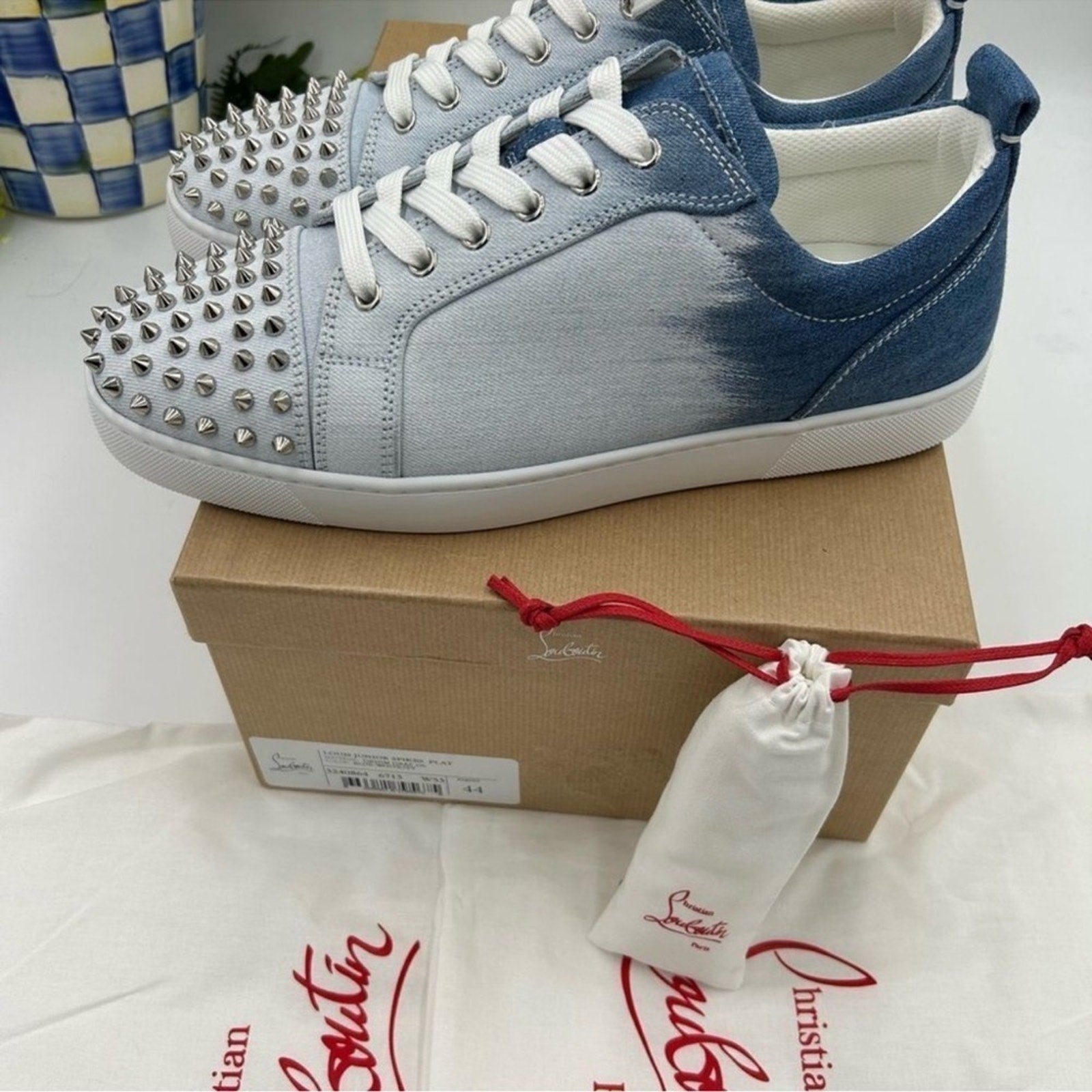 Men's Christian Louboutin, Louis Jr spikes size 44 made in Italy