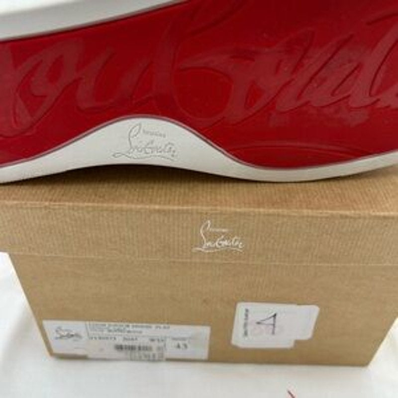 Men's Christian Louboutin, Louis Jr low top sneakers size 43 made in Italy