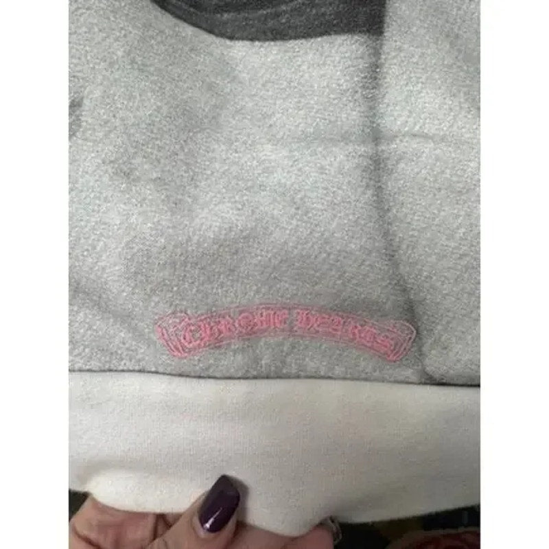 Men's RARE Chrome Hearts x Matty Boy Pink Graphic Hoodie - Oversized Large