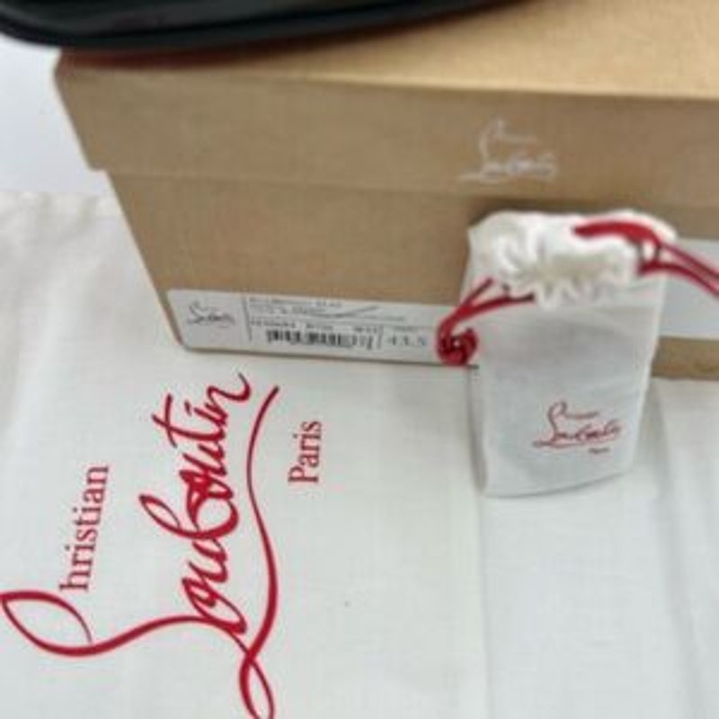 Christian Louboutin men's so greggo Black Patent Leather spike heel Oxford 43.5