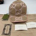 Women's Gucci, Jumbo, GG canvas, baseball hat in beige and pink size XL Italy