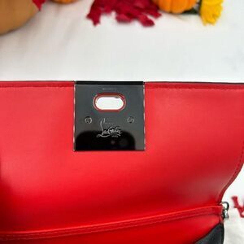 Christian Louboutin,Carasky leather clutch/shoulder bag made in Italy