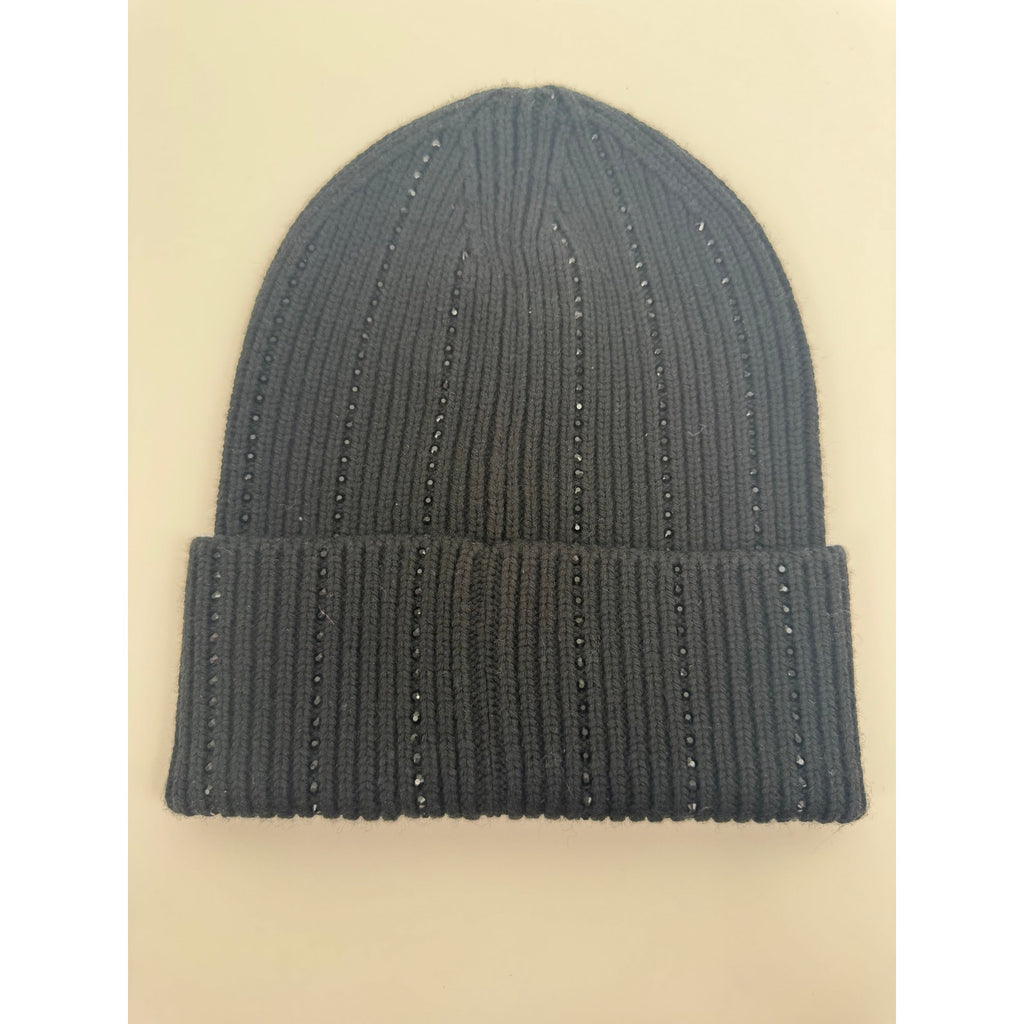 Men's Versace x Swarovski Crystal Black Knit Beanie – Retail $1,200