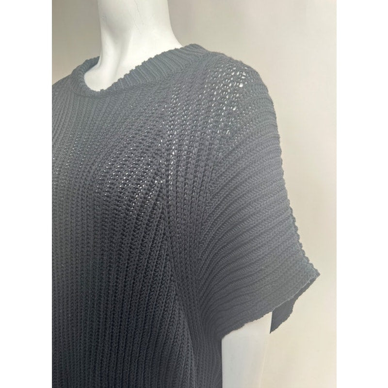 Alexander Wang NWT Black Asymmetrical Knit Mini Dress Sweater Size S