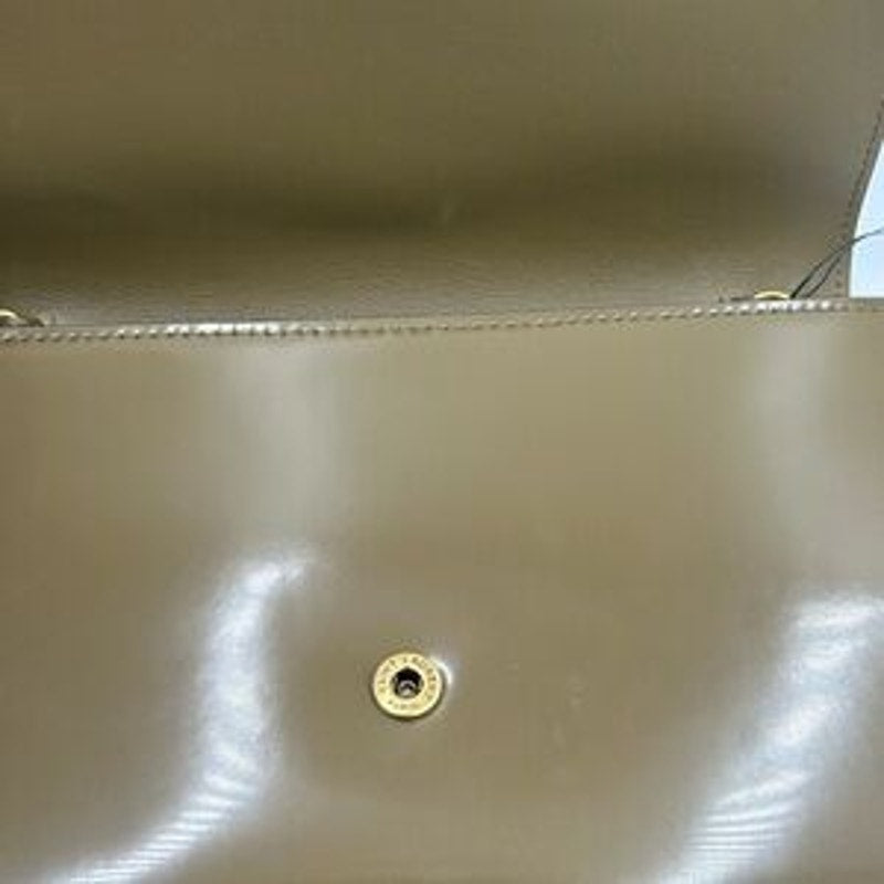 Saint Laurent Ysl Tan Leather Clutch/chain wallet made in Italy