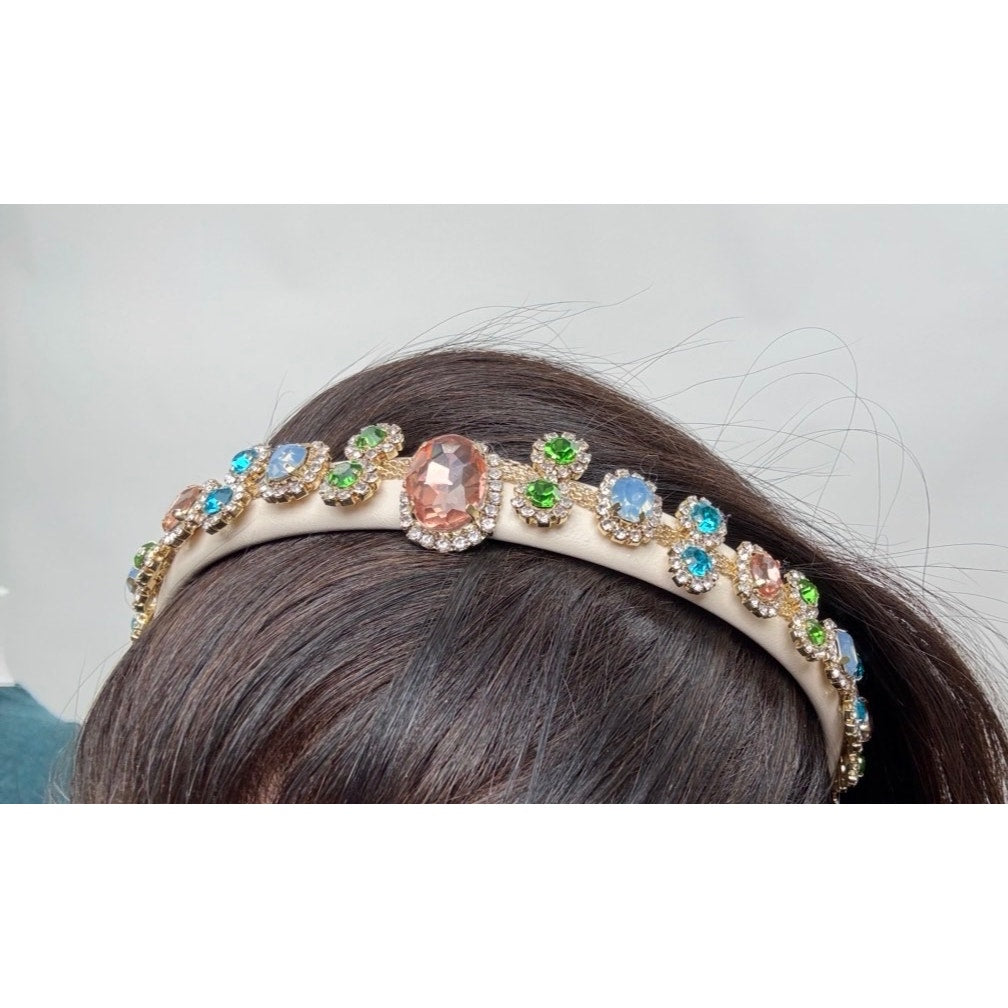 One of a Kind Handmade Bridal Decorative Headband – Artisanal Statement Piece