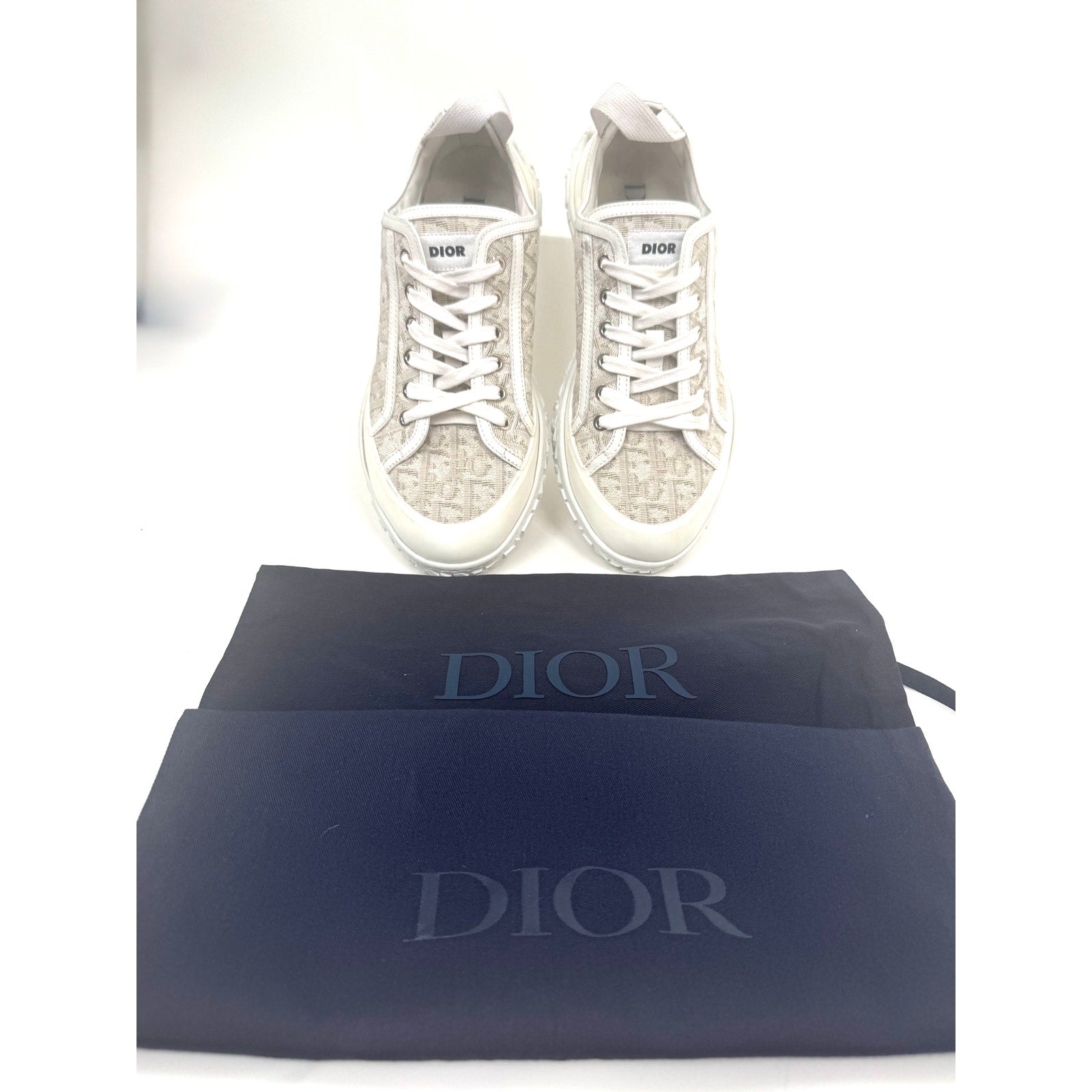 Christian Dior Men's B28 Oblique Low-Top Sneakers Size 41