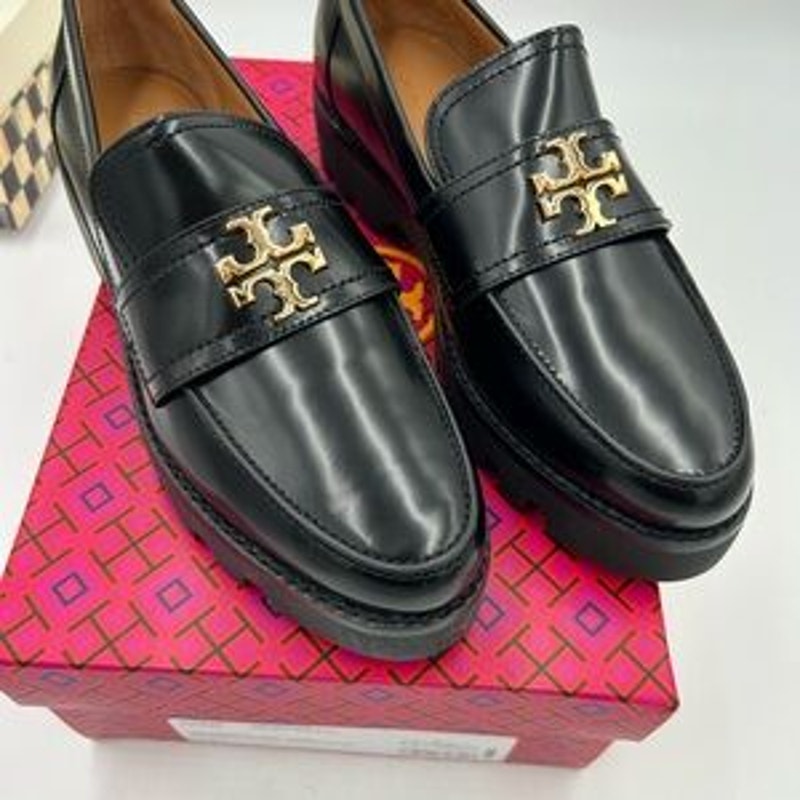 Women's Tory Burch Everly lug sole leather loafers size 8