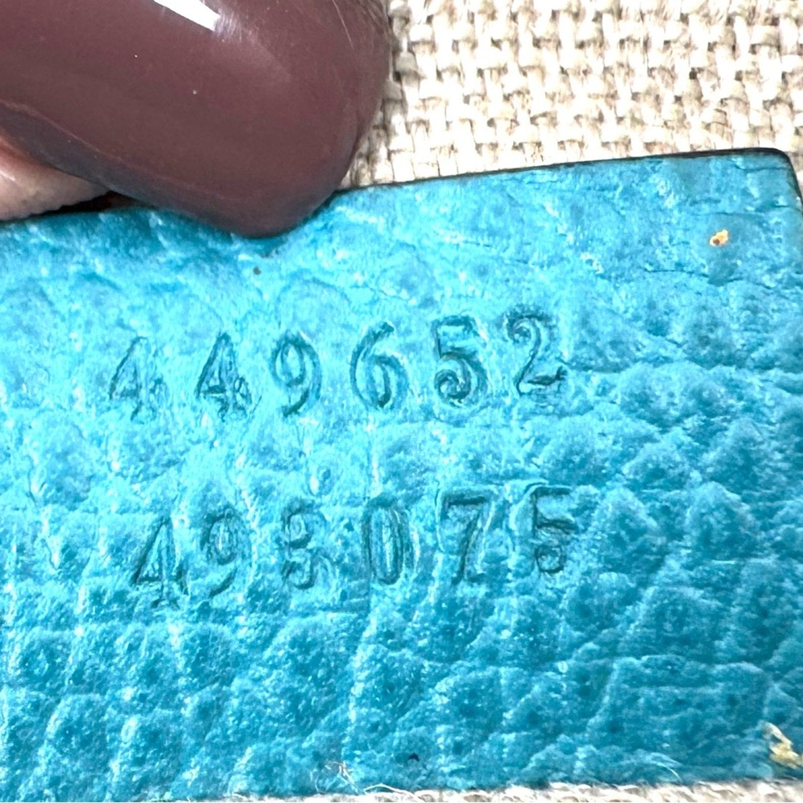 Women’s Gucci teal second bag pouch with bamboo tassels zip top closure amazing