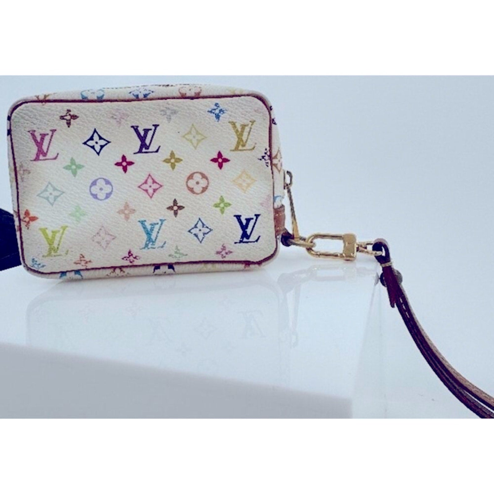 Louis Vuitton Takashi Murakami Monogram Multicolore Trousse Wapity Clutc…