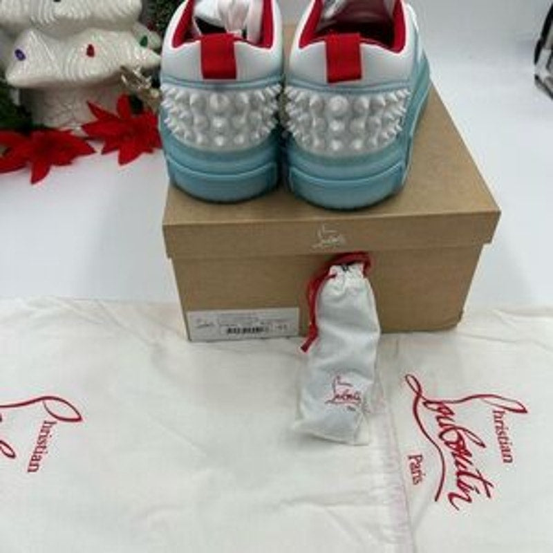 Christian Louboutin Mens Astroloubi low top leather trimmed sneakers size 43