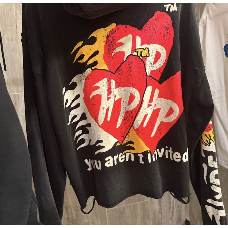 Men's Hyde Park "You Aren't Invited" Easy Does It Double Heart Hoodie Black S