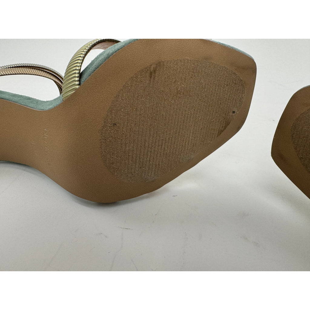 Charles David Women's Blue Electra Sandals Stiletto Suede Heels Size 8.5M