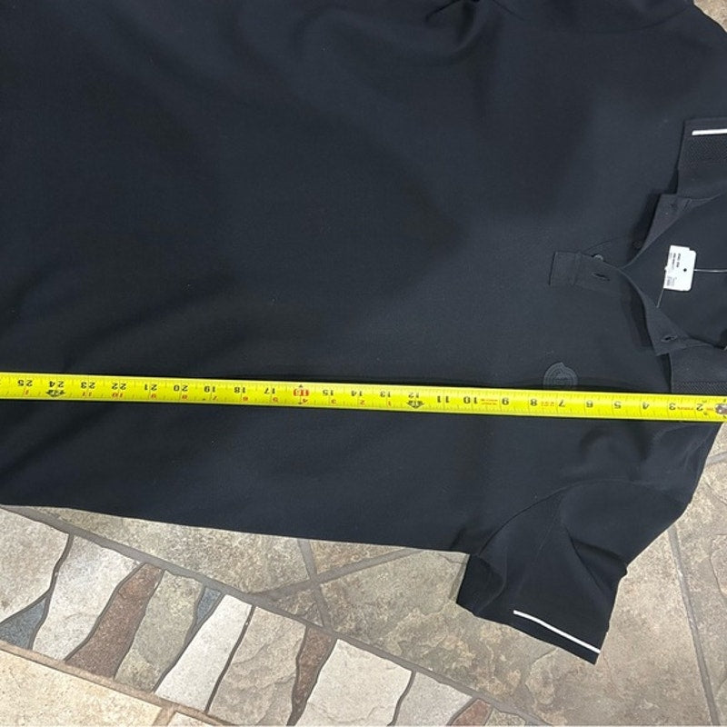 Men's Moncler slim fit logo, appliquéd, cotton polo shirt/white piping large