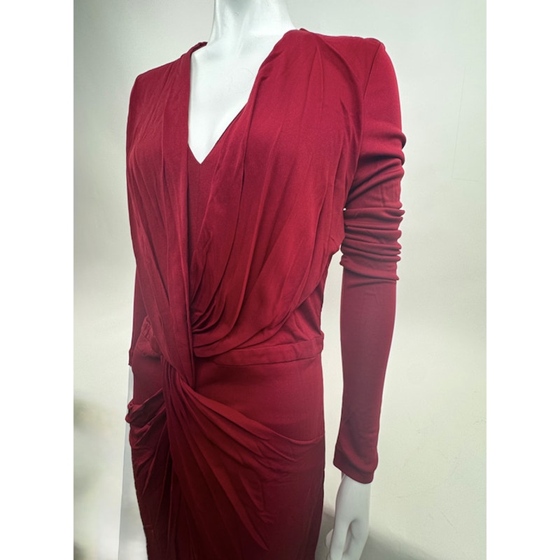 Gucci NWOT Red Gathered Dress Size XL Fits US 8/10 Made in Italy