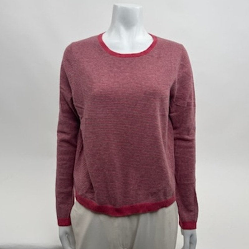 Theory NWT Pink Hidi Fine Haven Wool Cashmere Sweater Size M