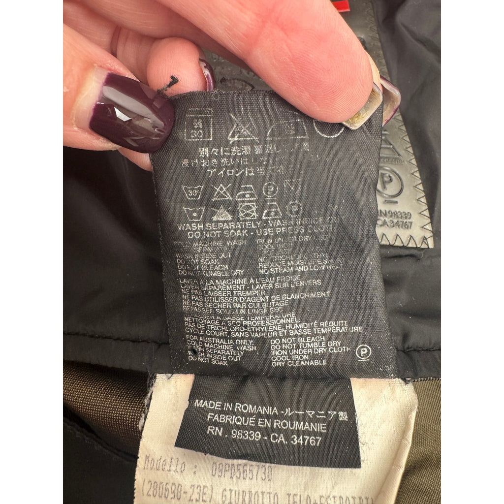 Prada Women’s Black Full Zip Stand Collar Jacket Long Coat – Size 42