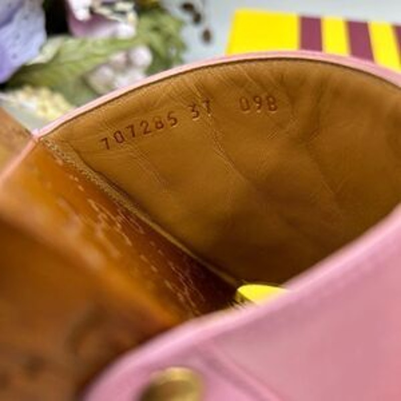 Women’s Gucci, X Adidas, pink satin GG clogs size 37 made in Italy.