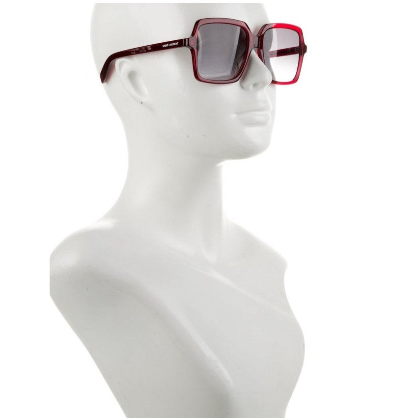 Yves Saint Laurent NWT’s maroon square frame with smoke gradient lenses