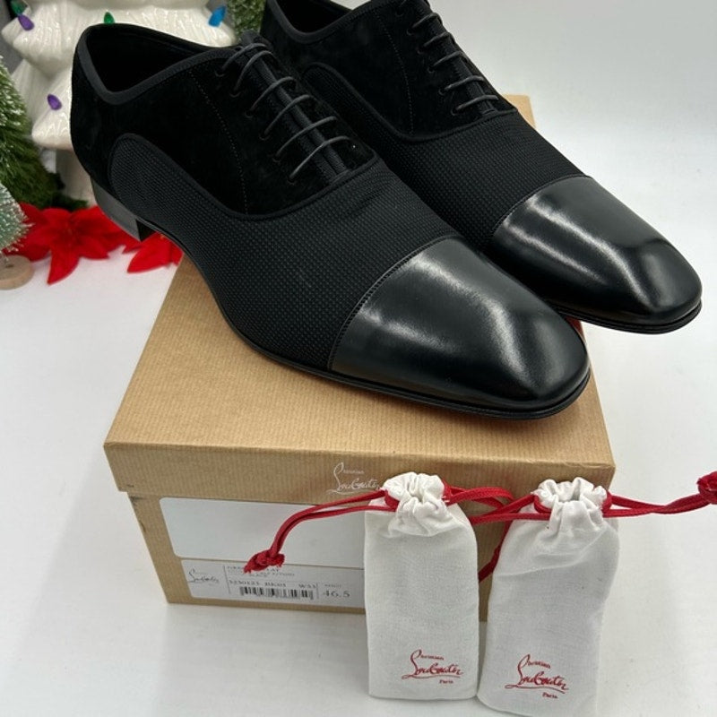 Christian Louboutin Mens Greggo flat Oxford size 46.5 made in Italy