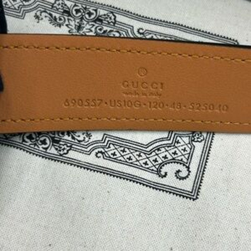Men's Gucci, Blondie interlocking G leather belt size 120 cm/48 inches Italy