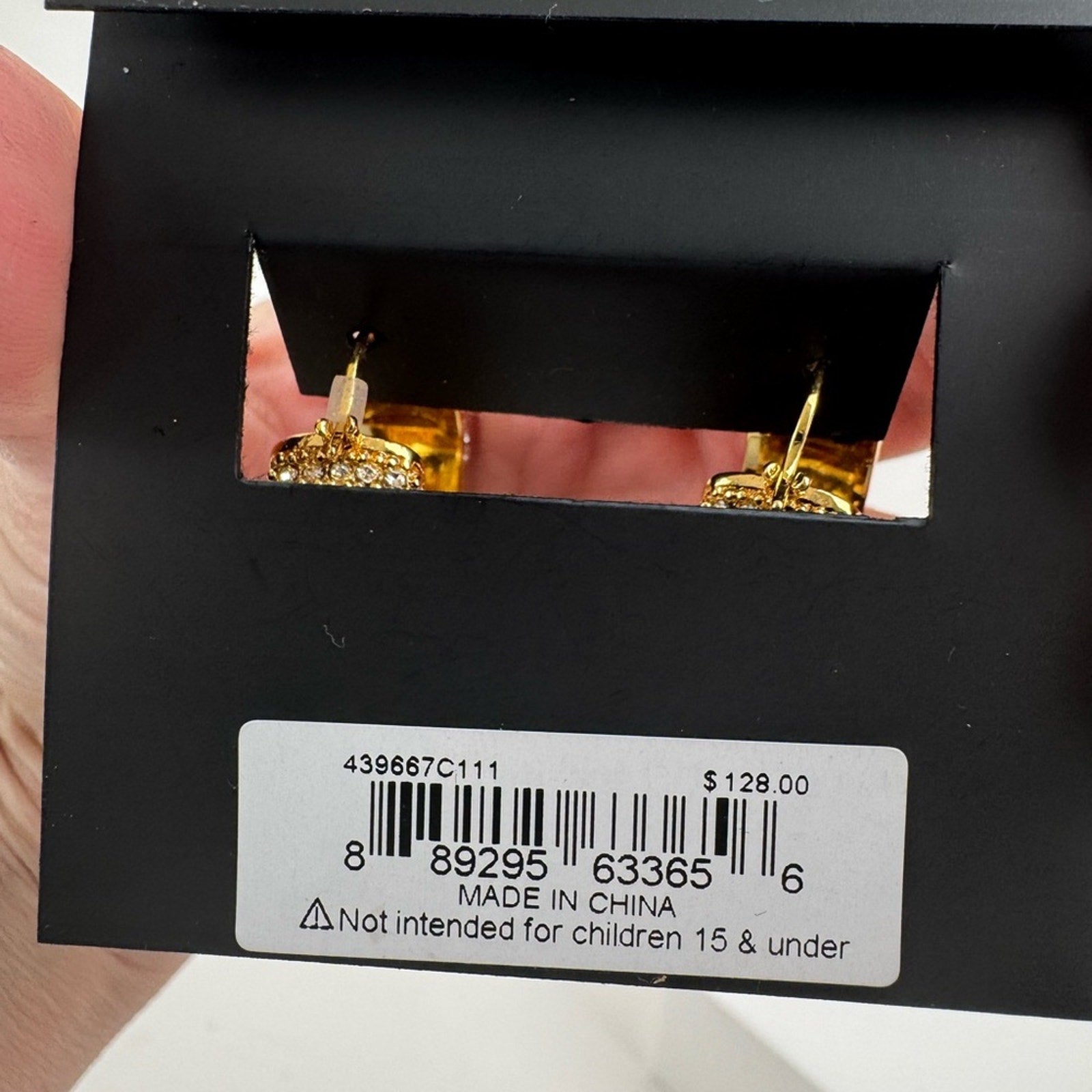 Kurt Geiger, Gold  plate Eagle hoops w/rhinestone embellishment throughout NWT’s