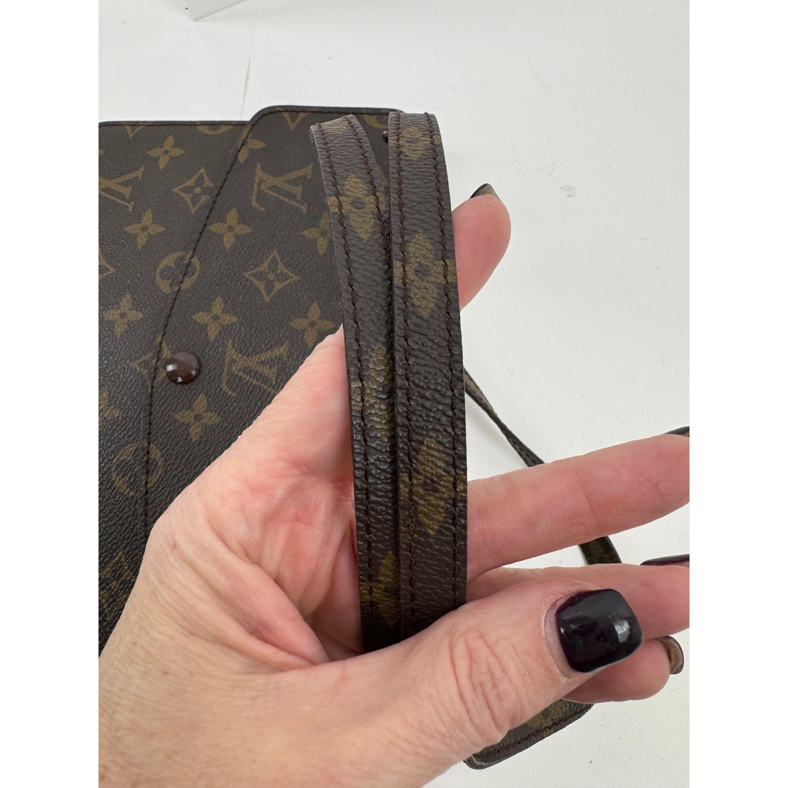 Louis Vuitton LV Monogram Pochette Double Rabat Thin Shoulder Bag