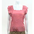 Prada NWT 100% Silk Pink Ruffle Sleeve Blouse Top IT 42 US 6-8 Made in Italy