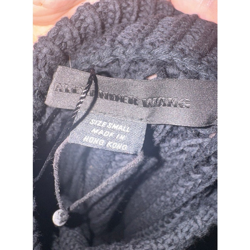 Alexander Wang NWT Black Asymmetrical Knit Mini Dress Sweater Size S