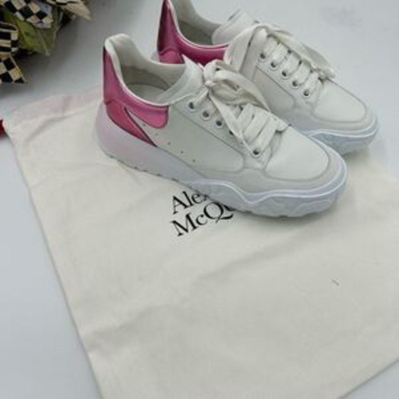 Women’s Alexander McQueen low top metallic sneaker size 38 made in Italy