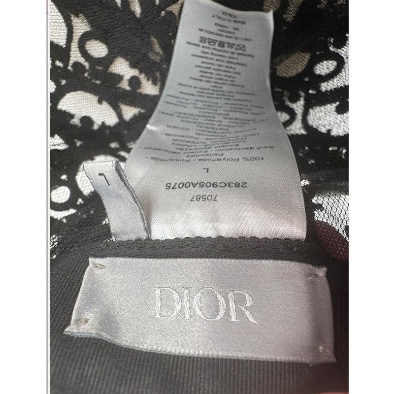 Christian Dior Oblique Technical Tulle Mesh Baseball Cap Black Size L Dust Bag