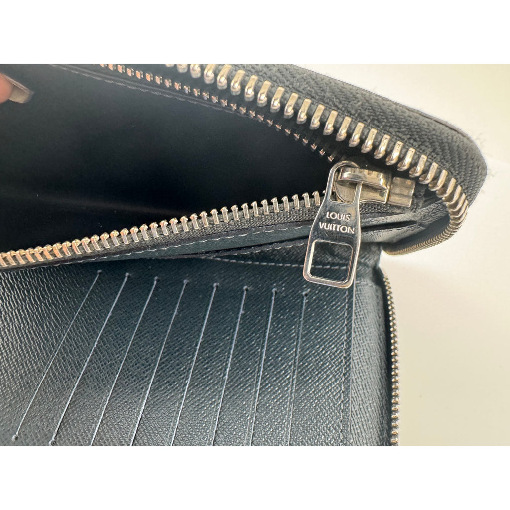 Louis Vuitton Rare Canvas Zippy Vertical Monogram Cobalt Stripe Long Wallet
