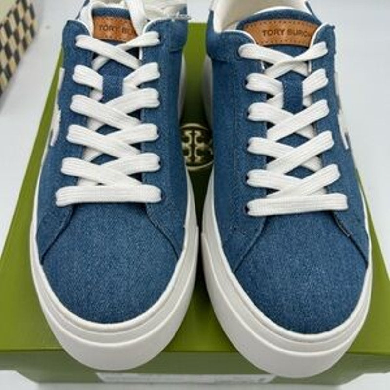 Women's Tory Burch platform denim sneakers size 8 US