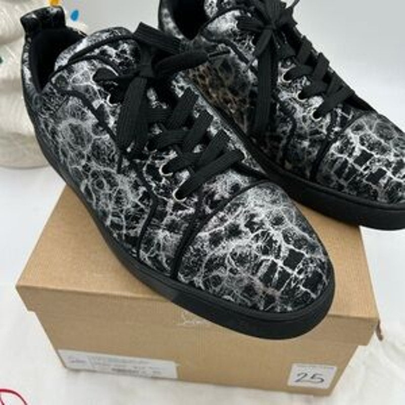 Men's Christian Louboutin, Louis Jr, orlato flat sneakers size 46 made in Italy