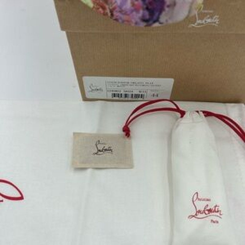 Men's Christian Louboutin Oblato flat low top floral sneakers size 44 made Italy