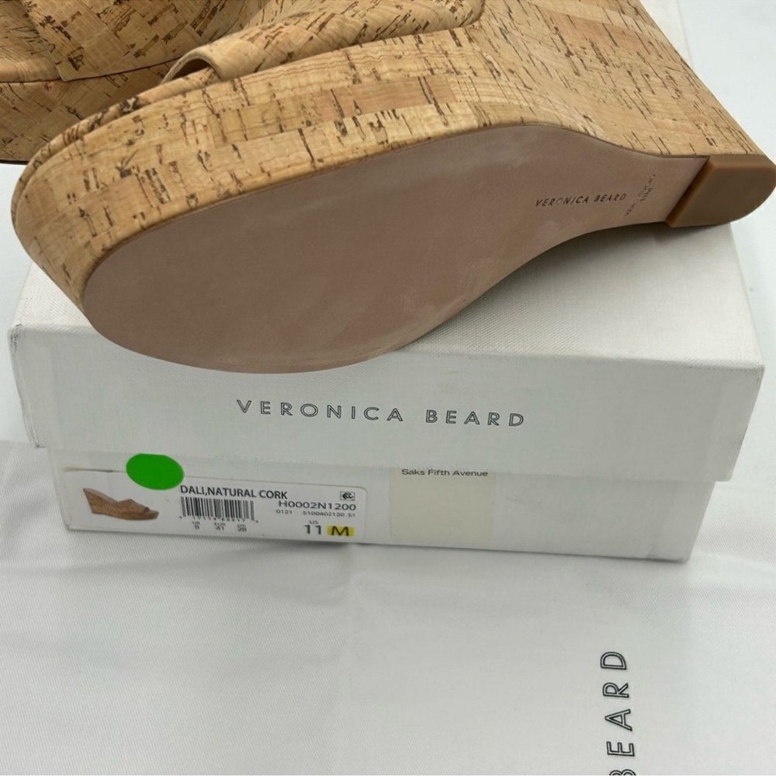 Women's Veronica Beard, tan cork wedge sandals
Size 11