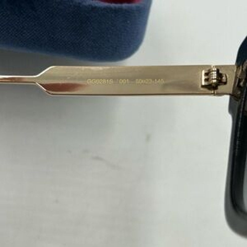 Gucci GG0281S – 001 black acetate frame sunglasses with gray lenses NWT